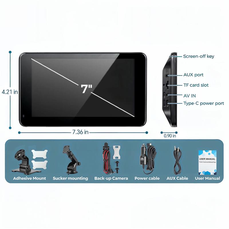 2025 Wireless CarPlay Screen – Portable Display for iPhone & Android