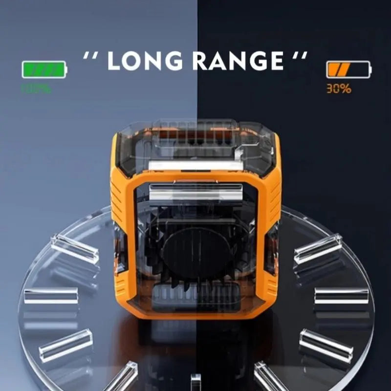 Portable Waist Fan w/ 3 Speeds & LED 🌬️🔋