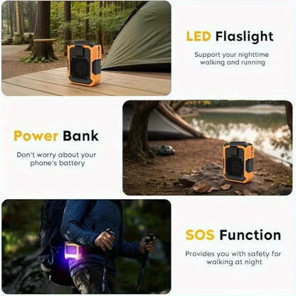 Portable Waist Fan w/ 3 Speeds & LED 🌬️🔋